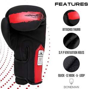 ถุงมือฝึกซ้อมหนัง PU ปรับแต่งได้ สำหรับกีฬา ป้องกันแรงกระแทก สไตล์นักมวย สำหรับฝึกซ้อมมวยไทยกลางแจ้ง - Product Image 3