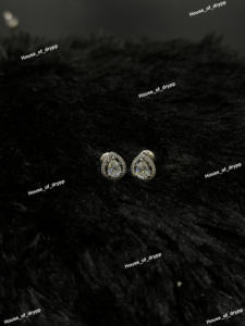 Pendientes de tuerca de lujo unisex de plata 925 con moissanita de corte pera dos en uno, estilo Iced Out Halo Pave Set, para fiesta, regalo, estilo Hip Hop - Product Image 2