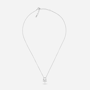 92.5 <b>Silver</b> Necklace 14k Gold Plating Princess Cut Diamond Geometric Pattern Rope Figaro <b>Snake</b> <b>Chain</b> Pearl Gold Pendant 191436 - Product Image 4