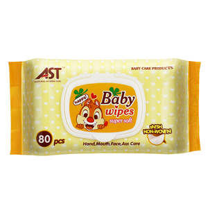 ผ้าเช็ดทำความสะอาดสำหรับเด็กแบบใช้แล้วทิ้ง OEM/ODM 80 แผ่น บรรจุภัณฑ์แบบกำหนดเองพร้อมแบรนด์เฉพาะสำหรับการดูแลผิวในครัวเรือนที่เหมาะสมกับวัยเด็ก - Product Image 2