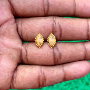 Yellow Jade <b>Earrings</b> Natural Gemstone Jewelry in 925 Sterling Silver Handmade Gemstone Jewelry Wholesale Yellow Jade <b>Earrings</b> - Product Image 6