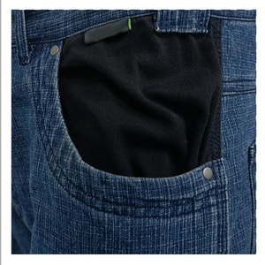 Breathable Eco-Friendly Cotton Blend Knitted Denim Pants-Comfortable Straight Fit Streetwear High Street <b>Light</b> Wash <b>Letter</b> - Product Image 5