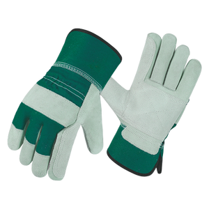 Gants de gréeur canadiens de qualité supérieure en cuir de vachette fendu à double paume Gants de sécurité pour l'abrasion industrielle flexible pour le travail - Product Image 3