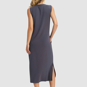 <span class=keywords><strong>Camicia</strong></span> <span class=keywords><strong>da</strong></span> <span class=keywords><strong>notte</strong></span> senza maniche <span class=keywords><strong>da</strong></span> donna in cotone di bambù, abbigliamento estivo, pigiama organico <span class=keywords><strong>da</strong></span> donna - Product Image 2