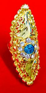 Anillo de compromiso con plataforma de oro de 24k para mujer, sortija de boda africana, india, europea, boda, regalo - Product Image 4