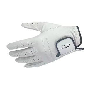 Promotion en gros Fine Cabretta gants de golf en cuir d'agneau véritable en peau de mouton personnalisé OEM pour hommes/femmes utilisation sportive - Product Image 1