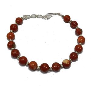 High Quality <b>Bracelet</b> Red jasper Round <b>Beads</b> <b>Bracelet</b> Gemstone Healing Fashion Jewelry <b>Men</b> and Women Gift Energy Meditation - Product Image 1