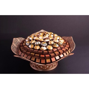 Tazón de Chocolate Floral de Metal con forma de ramo, utensilios de cocina de Color dorado brillante, tazón de mesa para servir y exhibir dulces, tazón estilista - Product Image 2