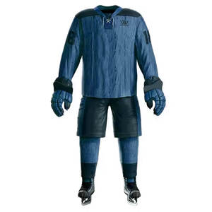 ชุดยูนิฟอร์มฮอกกี้น้ำแข็งดีไซน์โดดเด่น ผลิตจำนวนน้อยได้ ทนทาน ระบายอากาศดี สินค้ามาใหม่ คุณภาพสูง ผลิตจากโพลีเอสเตอร์ 100% - Product Image 1