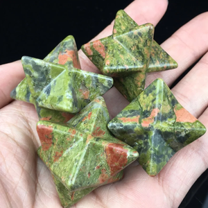 Alta demanda Unakite Merkaba Star Piedras preciosas minerales naturales Cristal curativo para regalar Disponible al mejor precio - Product Image 1