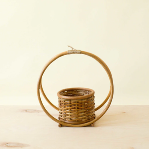 Maceta colgante de ratán ecológica tejida a mano, soporte para maceta, tamaño y color personalizados, MOQ bajo, venta al por mayor de Vietnam - Product Image 4