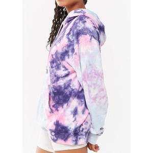 Femmes à capuche Tie Dye personnaliser sweats à capuche en gros coloré pull imprimé sweat à capuche à vendre - Product Image 3