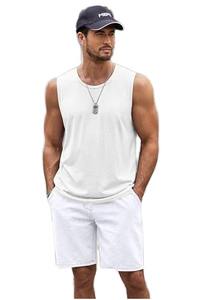 OEM Custom Own Logo Summer Gym Clothing Camisa de corte de ajuste de alta calidad Lavado ácido Sin mangas Sport Gym Mens Stringer Tank Tops - Product Image 3