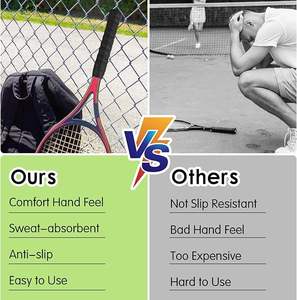 Ruban de surgrip en PU antidérapant et durable pour raquettes de padel, badminton et tennis, doux au toucher, personnalisable, vente en gros à prix réduit - Product Image 6