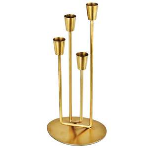 Soporte votivo de Metal dorado moderno, venta al por mayor para decoración del hogar y bodas, estilo navideño para iluminación de velas - Product Image 2