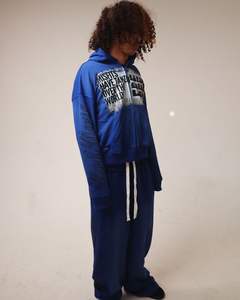 Sweat à capuche vintage personnalisé et pantalon de survêtement ensemble deux pièces DTG sérigraphie survêtement évasé délavé au soleil et à l'acide survêtement pour hommes - Product Image 6