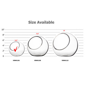 VBW6106 - Slant Bubble Bowl <b>Vase</b> - 5.5 - Product Image 2
