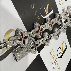 Bijoux en diamants VVS, bijoux fins en argent S925, bracelets à maillons, bracelets et joncs hip-hop plaqués or sur mesure pour femmes et hommes - Product Image 2