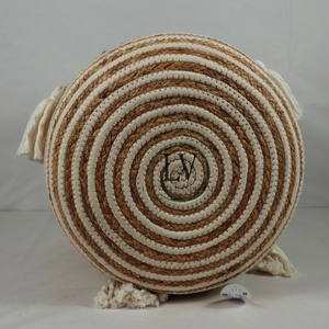 Taburete de algodón de jacinto de agua redondo tejido a mano tamaño personalizado elegante otomana para comedor uso doméstico ajustable al por mayor de Vietnam - Product Image 4