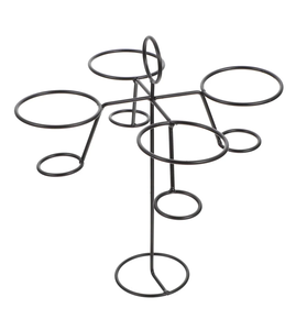 Présentoir de crème glacée en métal en gros 2 trous support de cône transparent pour ustensiles de cuisine et restaurants - Product Image 5