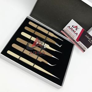 แหนบปลายขนตาสแตนเลสสูงด้ามจับแข็งแรงทนทานฉลากส่วนตัว - Product Image 6