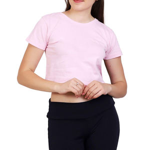 Nouveaux vêtements pour femmes, T-shirts en coton tricotés respirants pour femmes, manches courtes, décontractés, taille Plus, sport, Tops courts pour femmes - Product Image 4
