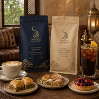 AT PACK USA en Stock, Paquete de 10 Bolsas para Granos de Café de 8oz/12oz/16oz, Personalizables, con Válvula de Desgasificación, Material MOPP/VMPET/PE, Muestras Gratis