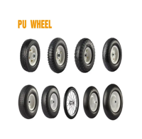 Roues pleines standard en polyuréthane de 10 pouces (300-4) de qualité supérieure pour chariot à main, chariot de manutention, chariot utilitaire, roue pivotante, capacité 200 lbs