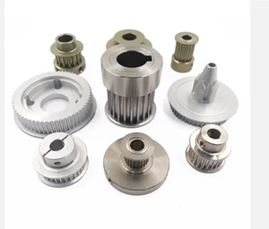 Polea de distribución de acero y aluminio de precisión OEM para máquinas de transmisión de potencia de sistemas transportadores con opciones de dientes y orificio personalizados - Product Image 3