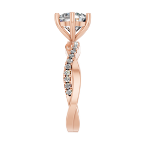 14K แข็งทองแล็บแหวนหมั้นเพชรแบบบิดเกลียวหรูหราเครื่องประดับชั้นดีสำหรับผู้หญิงโออีดีงานแต่งงานโอเอ็มอินเดีย - Product Image 2