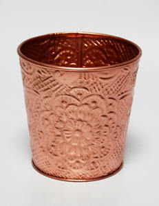 Seaux à fleurs modernes personnalisés Jardinières et vases exclusifs en métal plaqué cuivre pour la décoration de jardin à la maison - Product Image 1