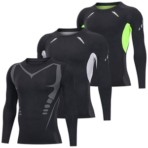 เสื้อแรชการ์ดแบบไม่มีสีสำหรับผู้ชายเสื้อแรชการ์ดแบบไม่มีสีขาว/ดำแบบสั่งตัดมาใหม่2024 - Product Image 4