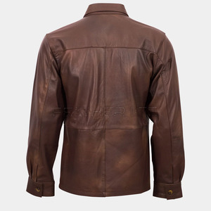 Camisa de cuero de punto para hombre de la mejor calidad, colores personalizados, transpirable y a precio mayorista - Product Image 2