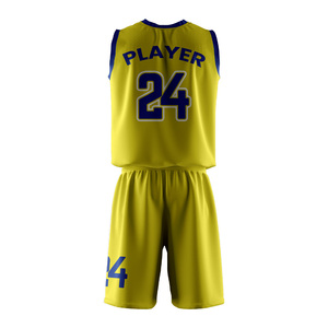 Conjunto de camiseta de baloncesto para hombre personalizado 100% poliéster transpirable uniforme de entrenamiento diseño impreso con logotipo frontal sin tarifa - Product Image 5