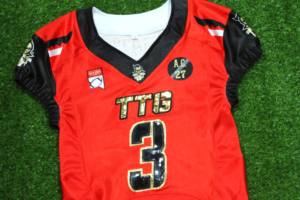 Jerseys de fútbol americano personalizados transpirable de talla grande de manga corta verano sublimación aparejos sarga - Product Image 5