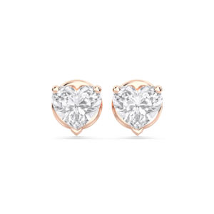 2.00 CT E-F/VVS-VS coeur coupe Moissanite pierre trois broches ensemble boucle d'oreille en or massif pour unisexe - Product Image 4