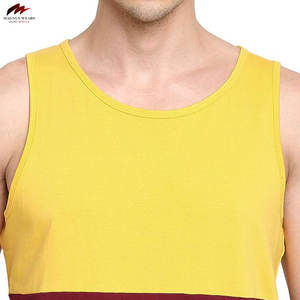 Camisetas sin mangas personalizadas para hombre, tallas grandes, de poliéster/algodón, 220g, transpirables, para gimnasio, entrenamientos, venta al por mayor, tejidas, informales, de alta calidad - Product Image 6