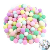 500 pièces de pompons en polyester colorés de 1 cm, mini-boules en feutre pour décorations de mariage, accessoires pour cheveux, projets d'artisanat