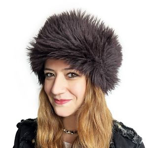Chapeau d'hiver en cuir pour femmes 100% fourrure de laine, fourrure de couleur prune, chapeau d'hiver russe mongol - Product Image 2