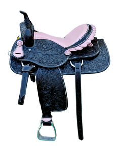 Juego de sillas de montar de cuero genuino de primera calidad, combinación perfecta para carreras de inglés de resistencia occidental para montar a caballo - Product Image 1