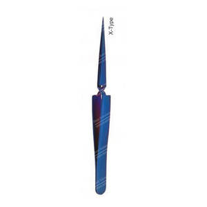 Pince à épiler pour extensions de cils X-Type en acier inoxydable, revêtement plasma multicolore Sharpinst SIC-ET-034, outils pour extensions de cheveux - Product Image 6