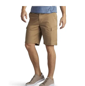 Custom Men's Summer Cargo Shorts Polyester/Cotton Canvas <b>Knee</b>-Length High-Waisted Drawstring Closure Quick-Dry Eco-Friendly - Product Image 6