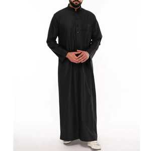 La mejor calidad Qatar Dubai Thobes para hombres con costura Elegante ropa islámica musulmana Thobe Jubba Kaftan Abaya para hombres - Product Image 1