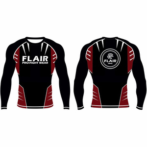 Personalizado Durable Nylon BJJ Rash Guard Larga Protección UV Anti-UV Compresión Camisa Transpirable y Cómodo - Product Image 1