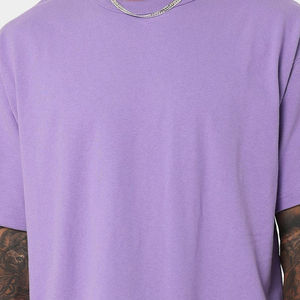 Camiseta personalizada de talla grande 100% de algodón con cuello redondo para hombre, camiseta de secado rápido con hombros caídos, técnica extragrande de corte cuadrado ligero - Product Image 6