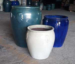 [Leo Nguyen Le] - Vente en gros de pots à plantes ronds personnalisés pour intérieur et extérieur, pots en porcelaine, pots en céramique vernissée pour plantes d'intérieur - Product Image 1