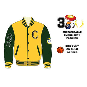 Custom High School Varsity Jacket Cuerpo de lana de cuero Letterman béisbol Bomber Jacket - Product Image 1