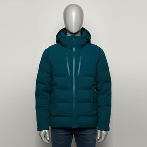 Veste matelassée à capuche fine pour homme, violette, écologique, respirante, réversible, chaude, isolée, imperméable, en softshell - Product Image 1
