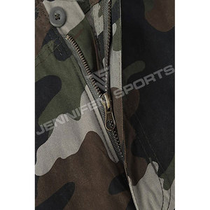 Venta al por mayor de alta calidad 100% de algodón de tela de camuflaje Atlético equipado con bolsillos de cuerda para correr para hombre entrenamiento deportes cortos - Product Image 4