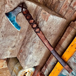 Hacha de doble hoja personalizable de alta calidad, nuevo diseño, estilo vikingo, acero al carbono, madera larga, grado Industrial para uso en exteriores - Product Image 2